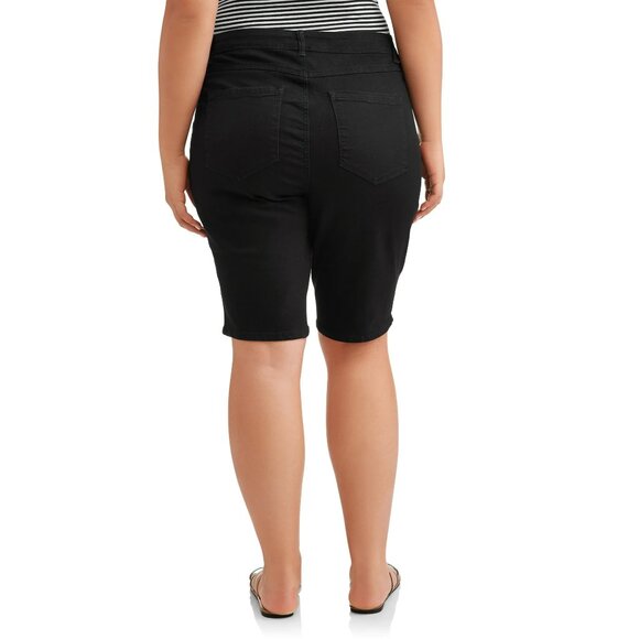 *3 FOR $9* A3 Denim Knee Length Dark Rinse Wash Long Denim Jean Bermuda Short 24 - Picture 3 of 5